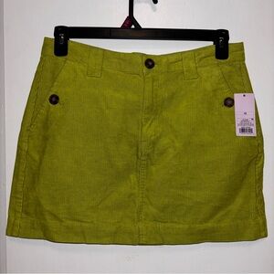 Green Corduroy Mini Skirt